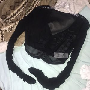 New! Sinched sheer mesh cropped blouse 👚